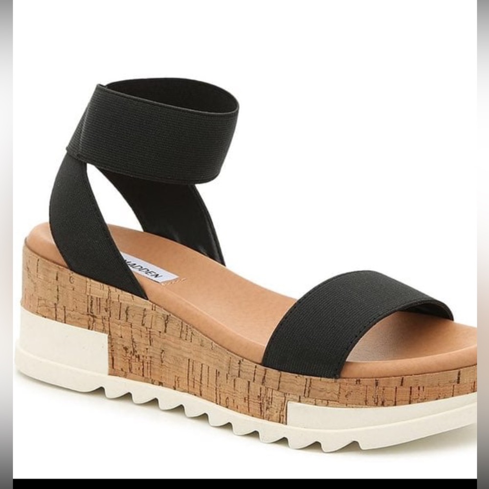 Steve Madden Black Elba Sandals Size 6M